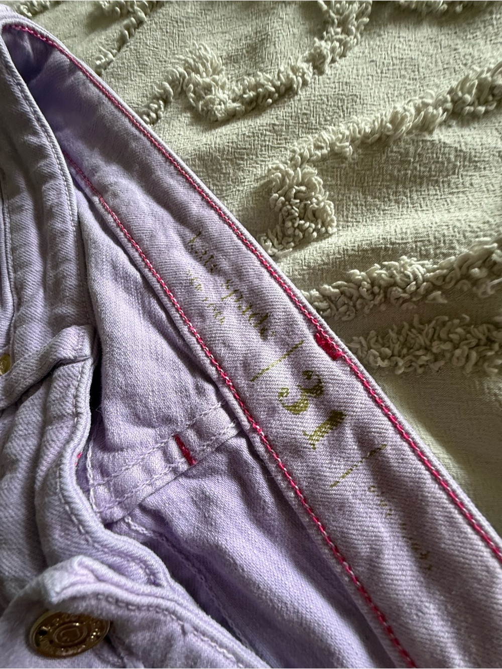Kate Spade lavender straight slim denim mid rise jeans - Picture 4 of 11